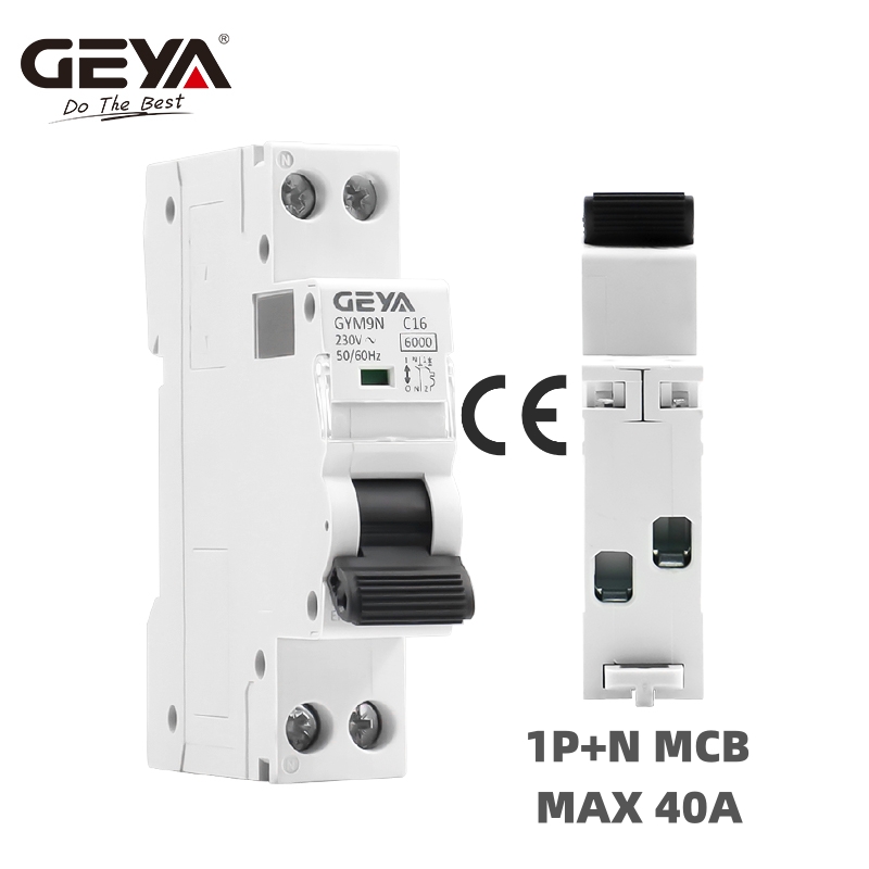 Din Rail Circuit Breaker - GEYA GYM9N 1P+N MCB 6A 10A
