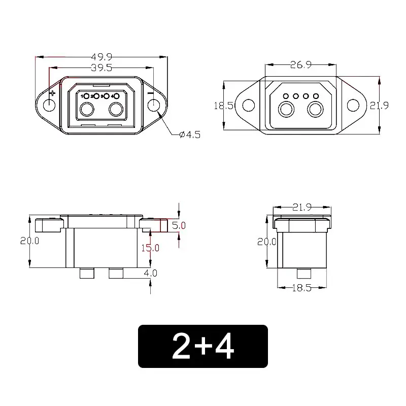 XT60/TX90 to 2+4/2+6 Wire Conn - Renewable Energy Engineering のレビューと価格