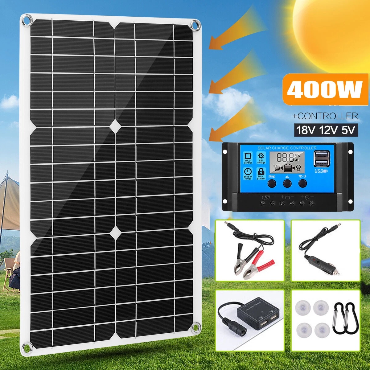 400W Semi-Flexible Solar Panel - Rv Solar Kit 400W のレビューと価格
