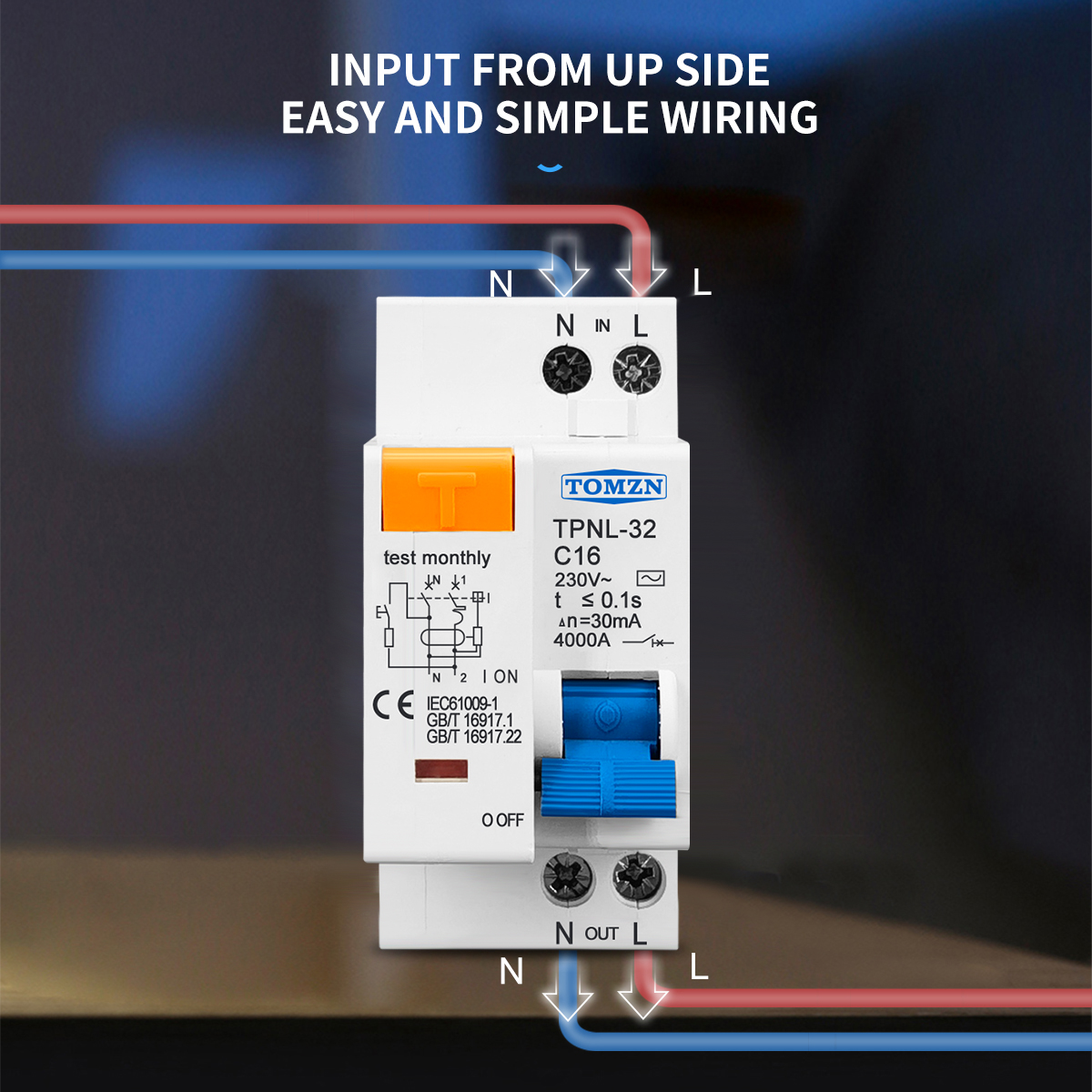 TOMZN TPNL DPNL 230V 1P+N Resi - Din Rail Circuit Breaker のレビューと価格