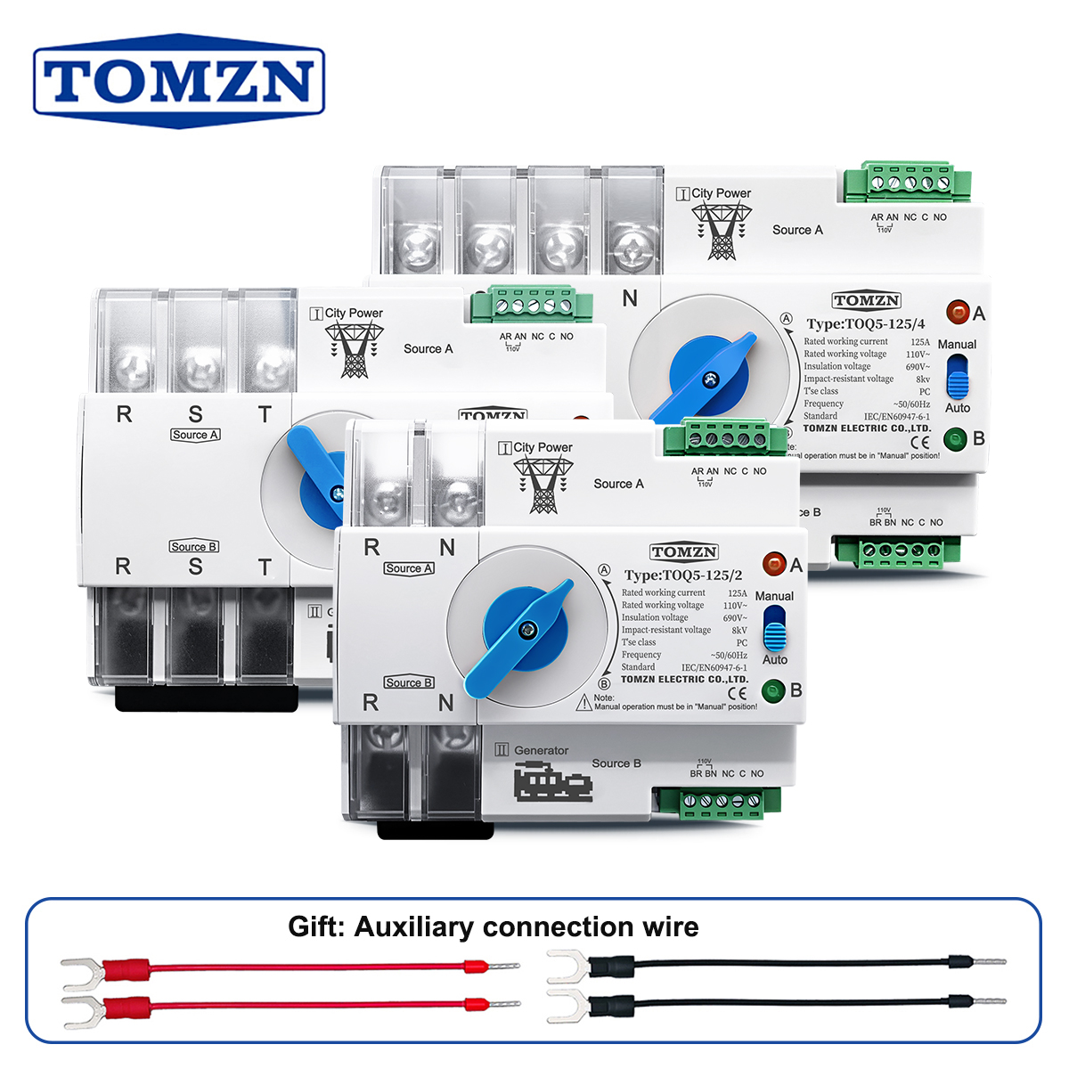 TOMZN Din Rail 2P 3P 4P ATS Du - Din Rail Circuit Breaker のレビューと価格