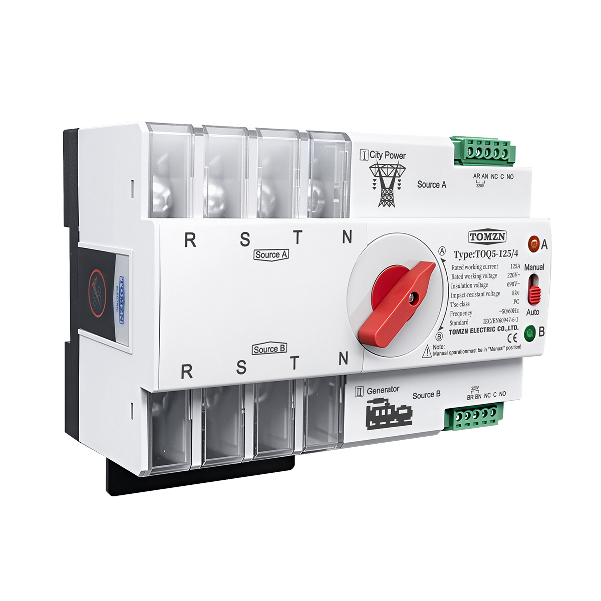 TOMZN Din Rail 2P 3P 4P ATS Du - Din Rail Circuit Breaker のレビューと価格