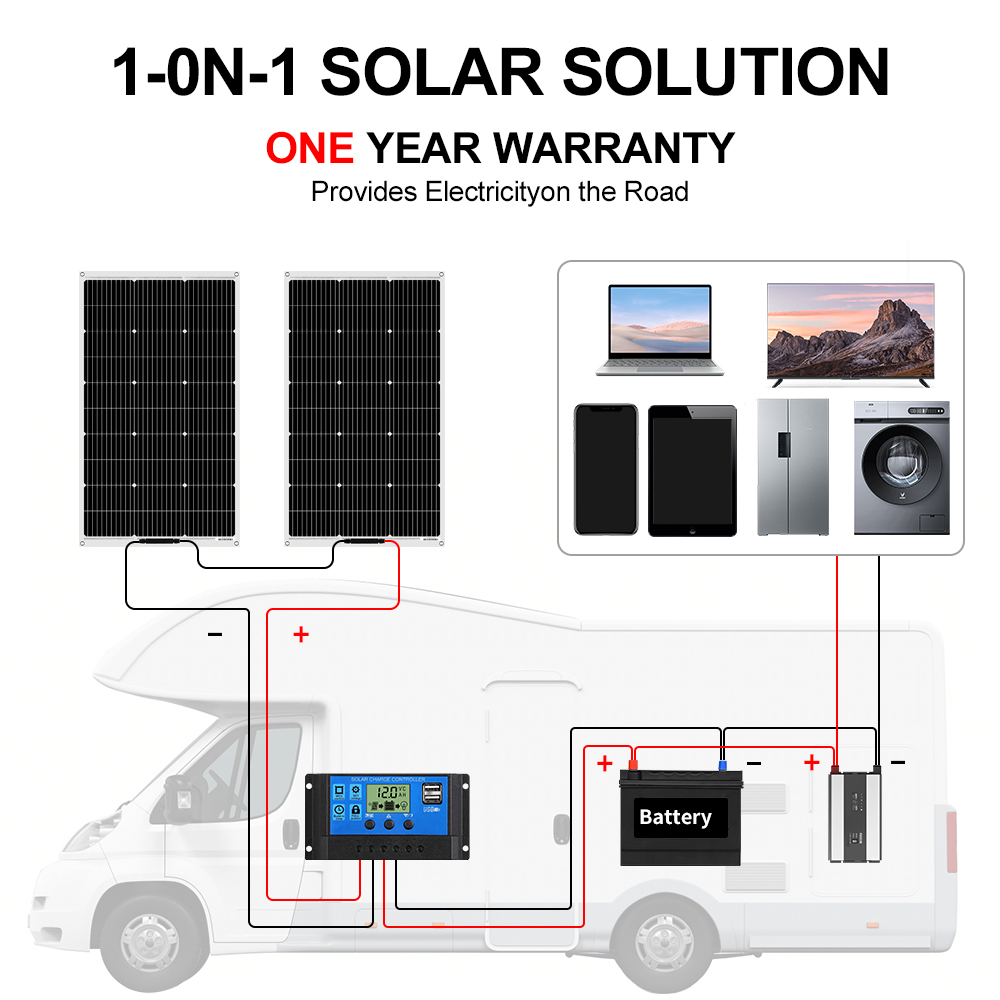 Dokio  Hot Sale 100w 150W 200w - Rv Solar Kit 400W のレビューと価格
