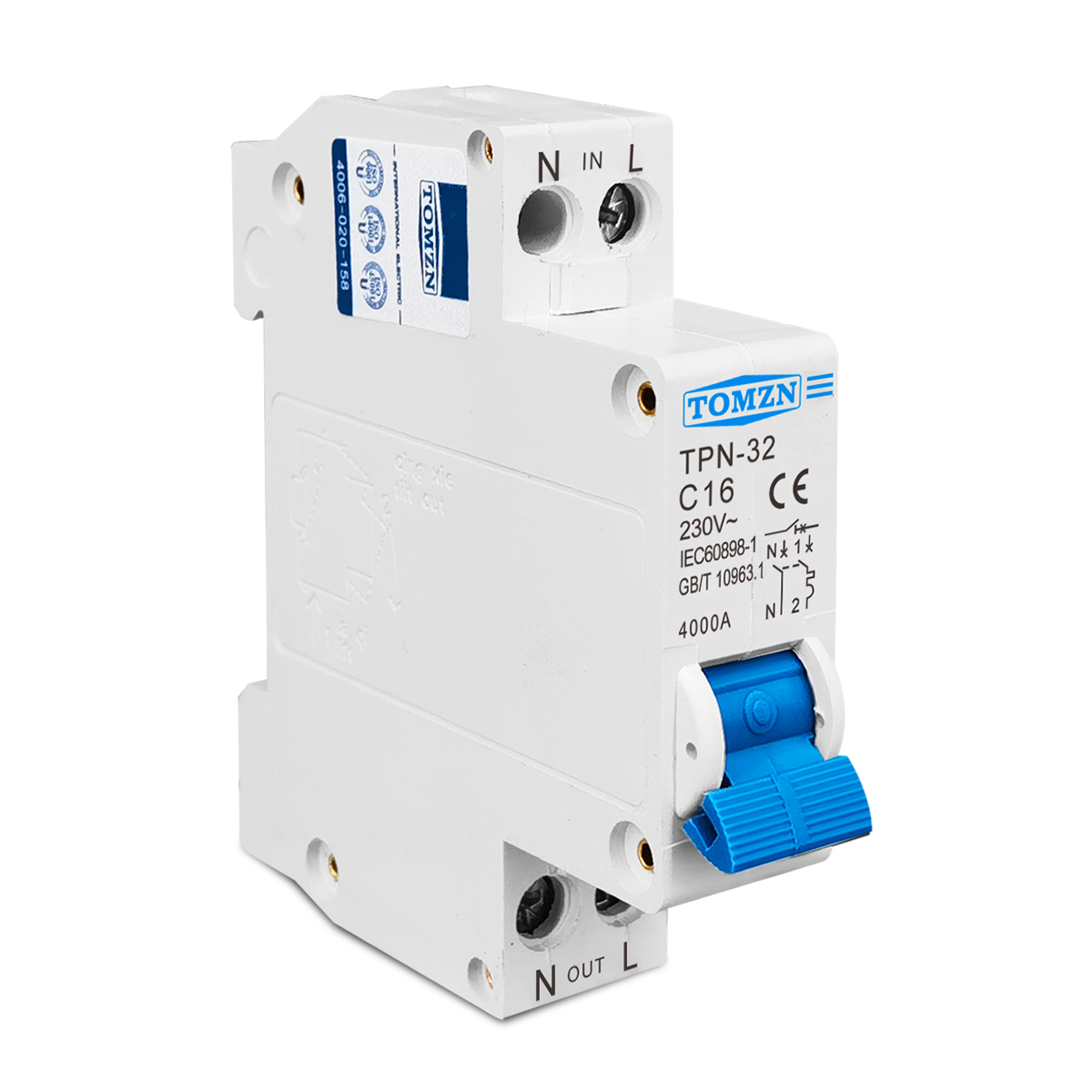 TOMZN TPN 1P+N Mini Circuit Br - Din Rail Circuit Breaker のレビューと価格
