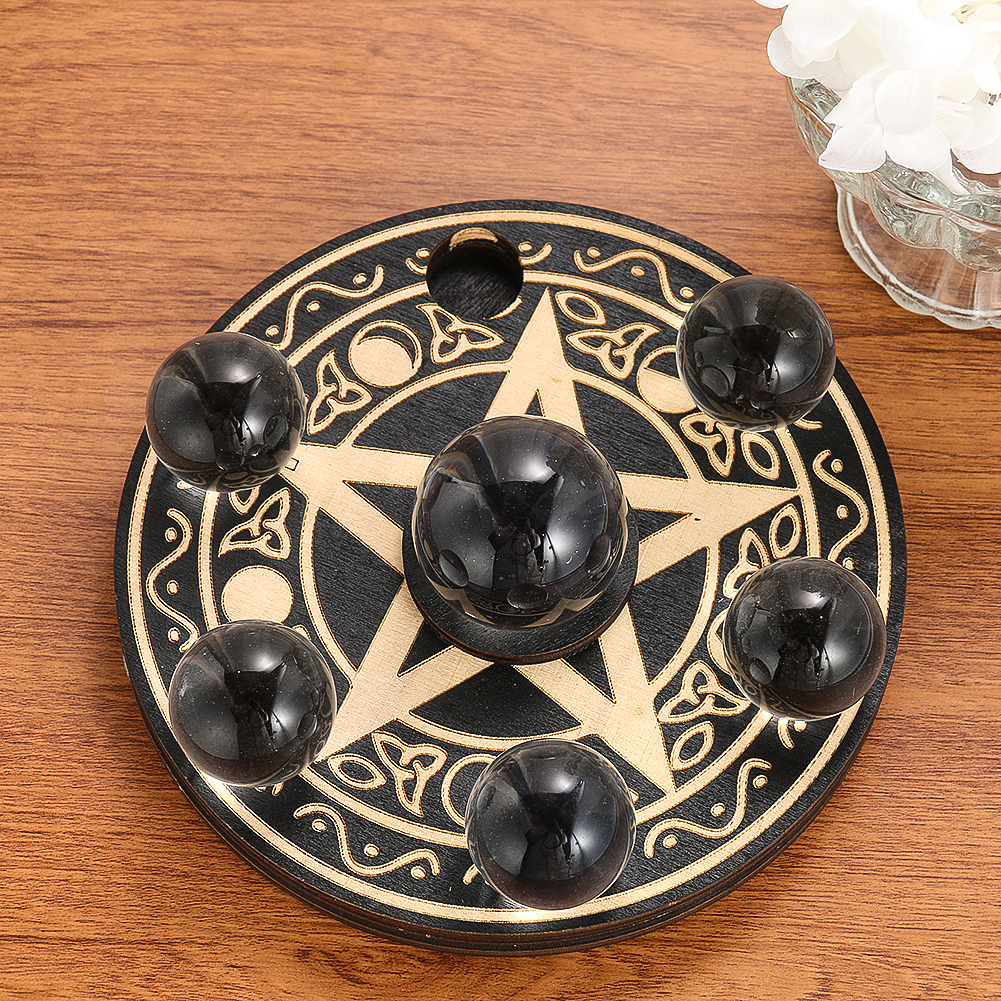 Wooden Pentacle Crystal Ball D - Energy Storage Rack のレビューと価格