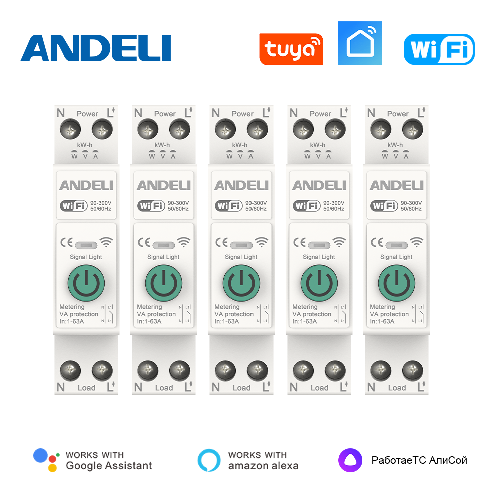 ANDELI TUYA WiFi Smart Circuit - Din Rail Circuit Breaker のレビューと価格