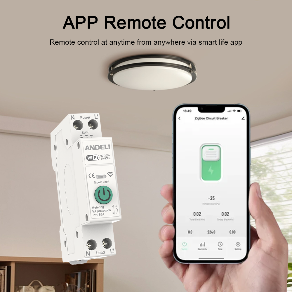 ANDELI TUYA WiFi Smart Circuit - Din Rail Circuit Breaker のレビューと価格