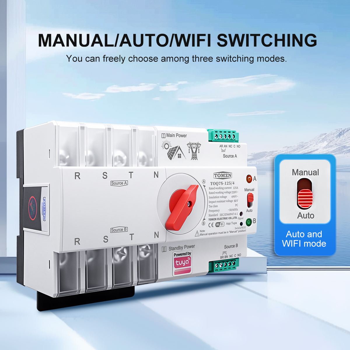 TOMZN TUYA SmartLife ATS 4P AC - Din Rail Circuit Breaker のレビューと価格
