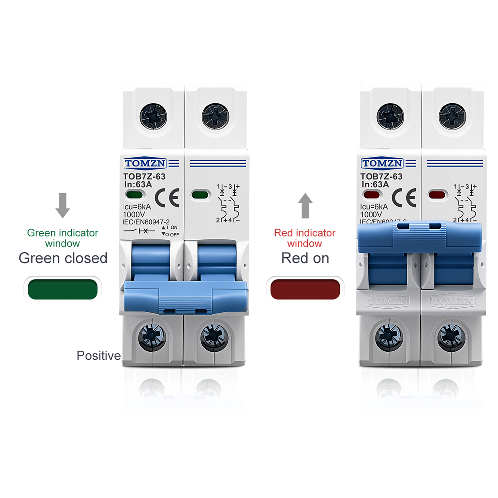 TOMZN 2P DC 1000V Solar Mini C - Din Rail Circuit Breaker のレビューと価格