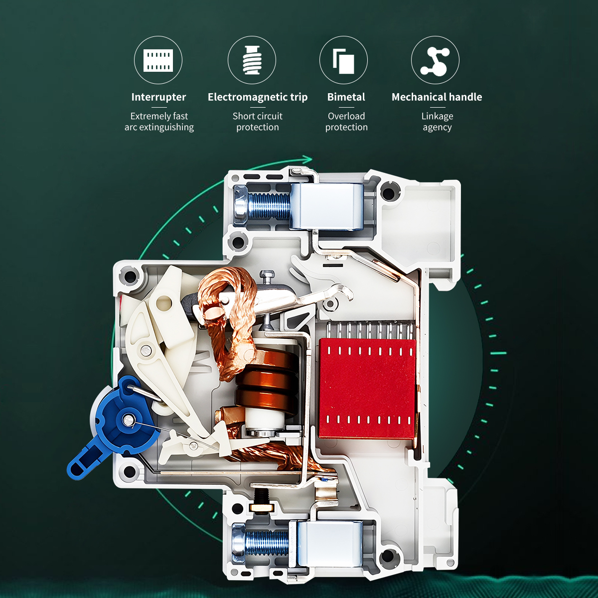 TOMZN 2P AC MCB TOB1-63 C Type - Din Rail Circuit Breaker のレビューと価格