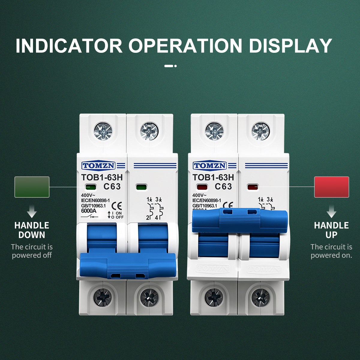 TOMZN 2P AC MCB TOB1-63 C Type - Din Rail Circuit Breaker のレビューと価格