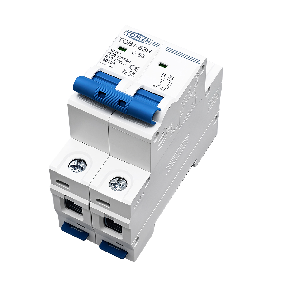 TOMZN 2P AC MCB TOB1-63 C Type - Din Rail Circuit Breaker のレビューと価格