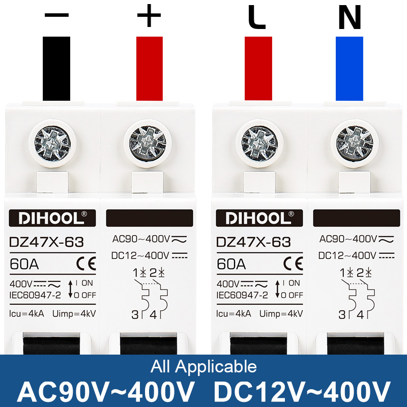 DIHOOL DC AC Circuit Breaker 4 - Din Rail Circuit Breaker のレビューと価格