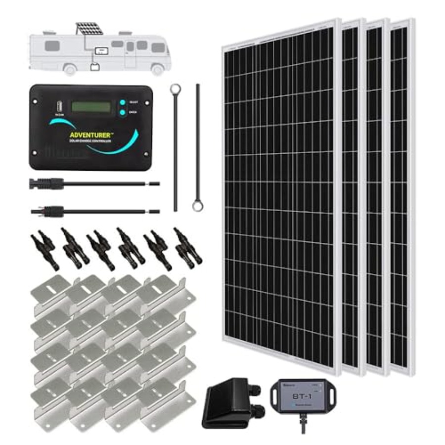 400W 12V RV Solar Panel Kit, 4 - Rv Solar Kit 400W のレビューと価格