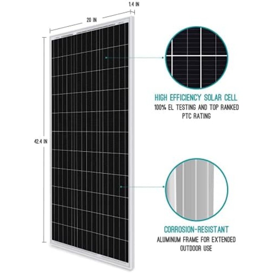 400W 12V RV Solar Panel Kit, 4 - Rv Solar Kit 400W のレビューと価格