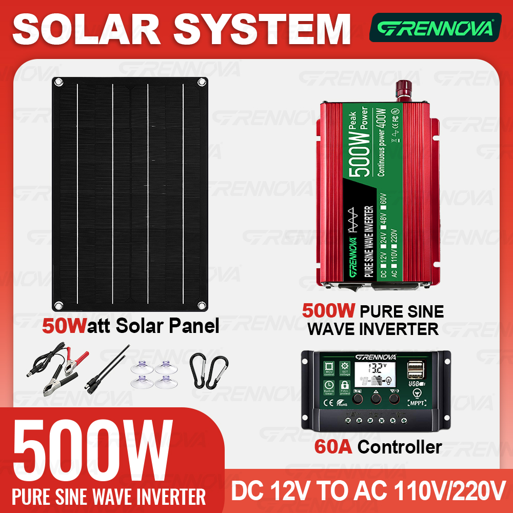 500W Peak Pure Sine Wave Solar - Rv Solar Kit 400W のレビューと価格