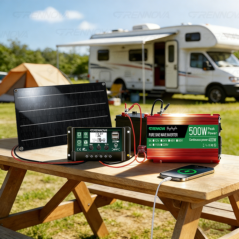 500W Peak Pure Sine Wave Solar - Rv Solar Kit 400W のレビューと価格