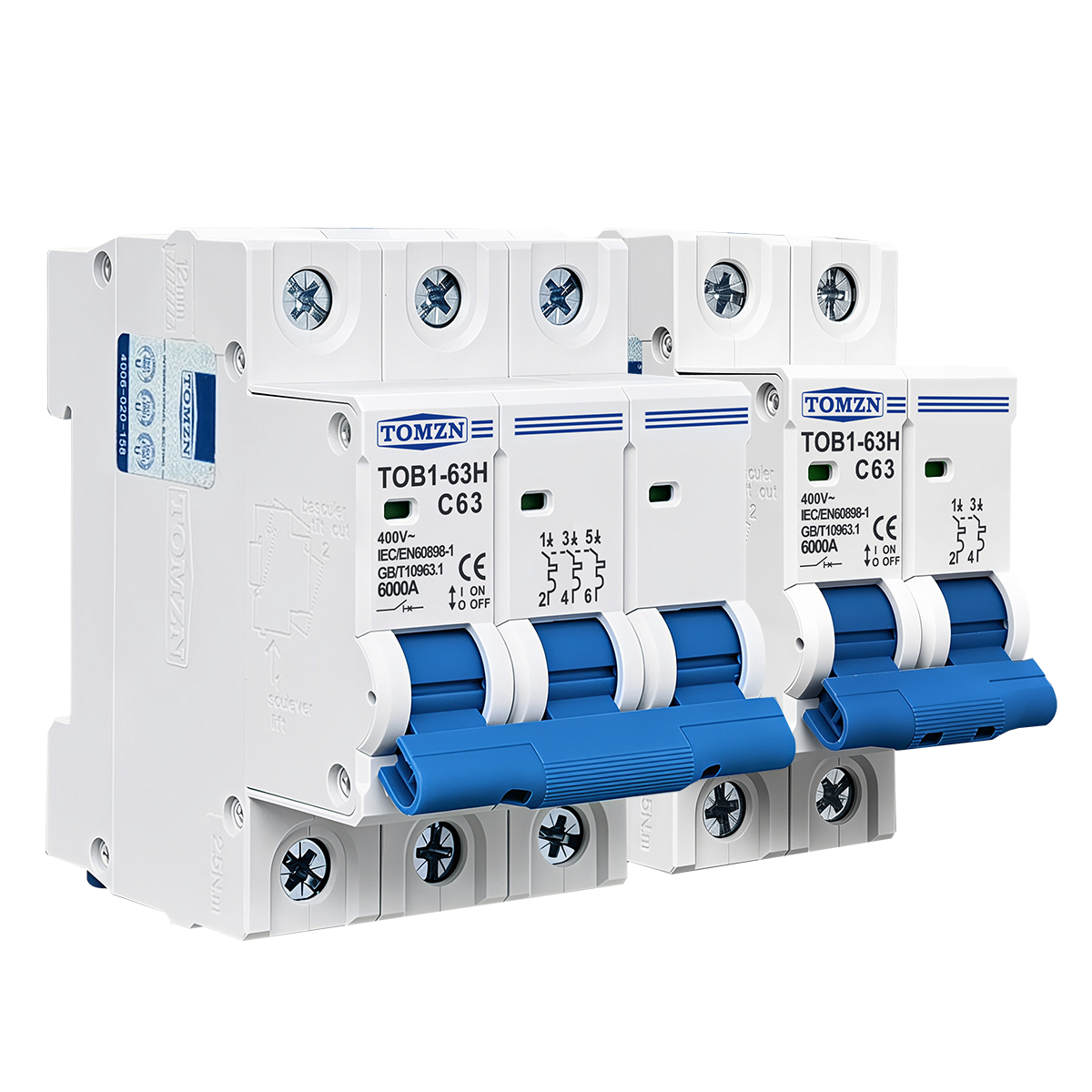 TOMZN AC MCB TOB1-63H C Curve  - Din Rail Circuit Breaker のレビューと価格
