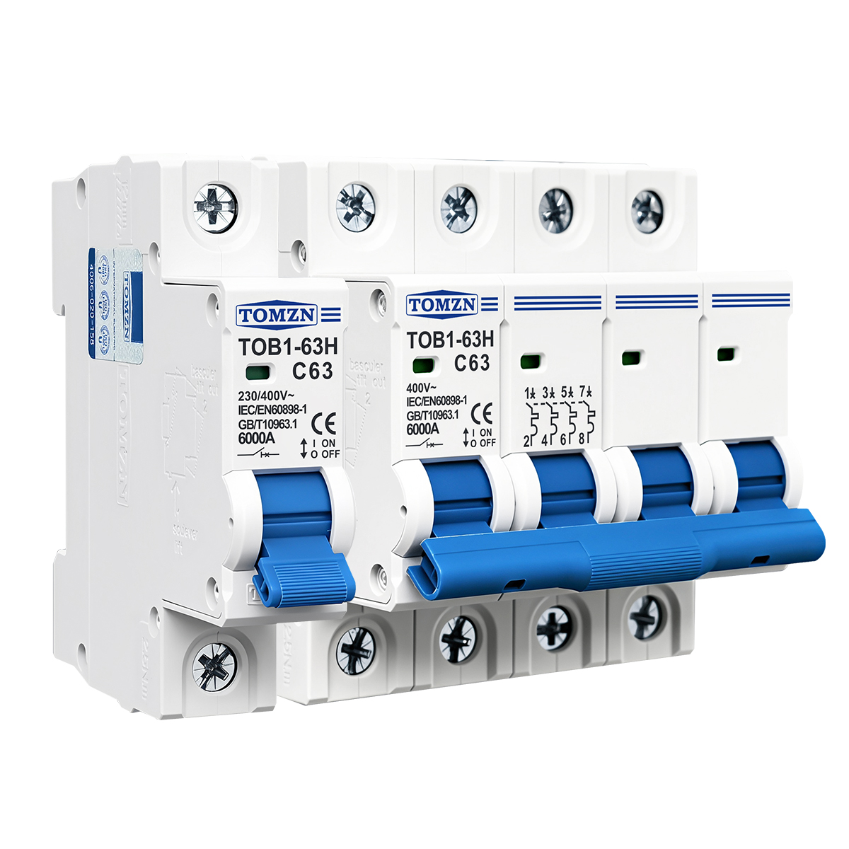 TOMZN AC MCB TOB1-63H C Curve  - Din Rail Circuit Breaker のレビューと価格